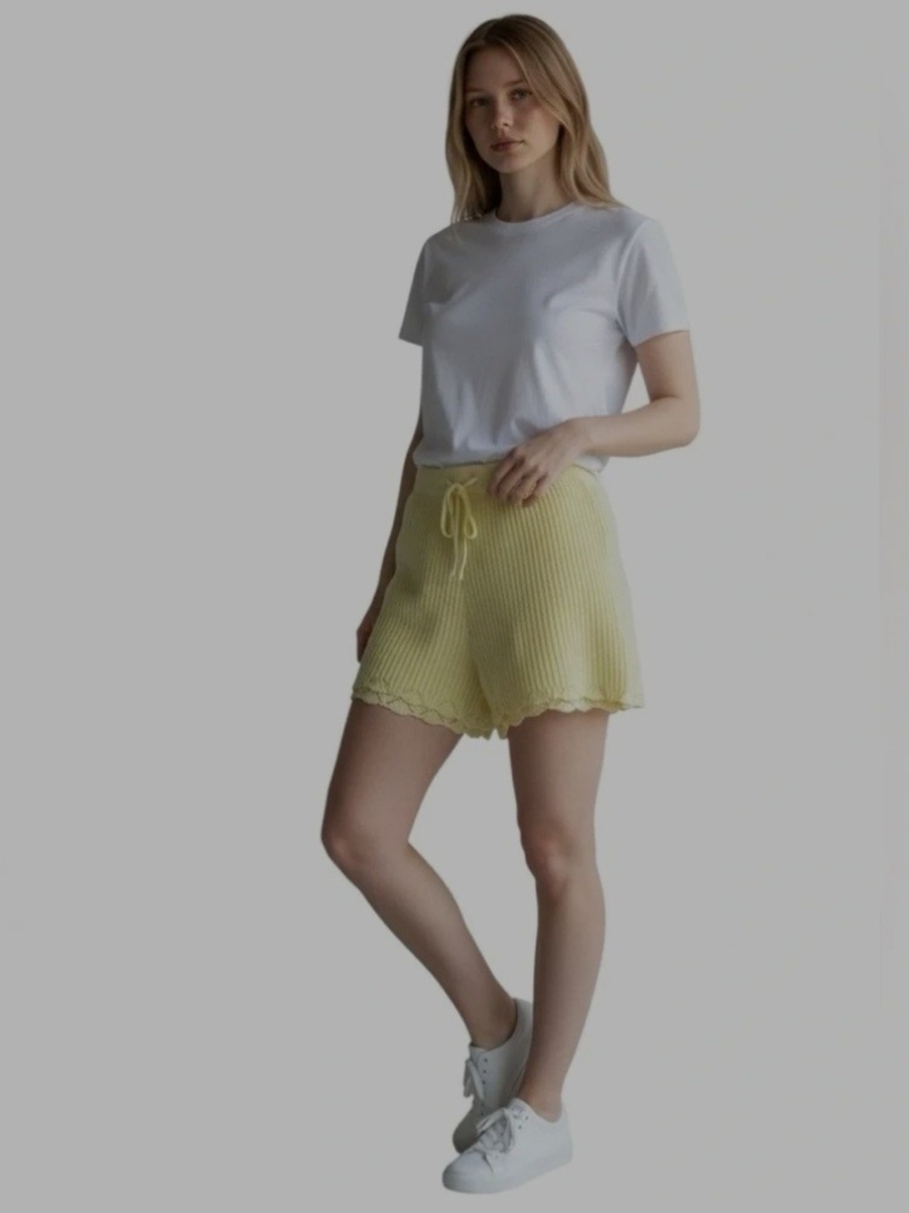 wild fable Lemon Knit High-Waist Shorts